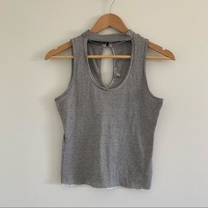 Charlotte Russe striped tank open chest choker—S